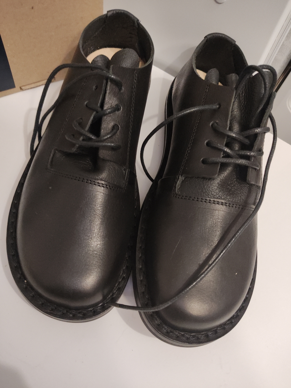 Women's Trippen Black Chukka Boots - Classic Lace-Up Comfort 39 - Picture 7 of 15